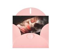 Twilight Skull Greeting Card with Pink Envelope Holidays Birthdays Weddings Anniversaries Write Unique Blessings