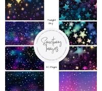 Twilight Sky Scrapbooking Paper: Decorative Craft Paper Pad Supplies, Junk Journaling, Scrapbooking, & Crafting Projects - Double Sided 8.5 x 8.5"