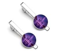 Twilight Sky with Berlin Cathedral 2 Pcs Tie Clips for Men Tie Bar Tie Pins for Regular Ties Wedding Business