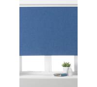 Twilight Thermal Blackout Roller Blind Essentials Mid Blue 153cm width x 162cm drop