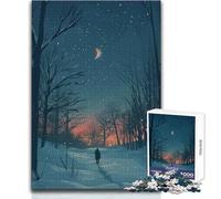 Twilight Wanderers Path 1000 Piece Teenager Puzzles Logical Fun Educational Activity Unique Gift with Warm Sentiment Size 38x52cm