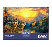 Twilight Wolf King 1000 Piece Jigsaw Puzzles for Adults Fun, Challenging & Brainteasing Birthday Gifts for Women And Man Art Colorful DIY Craft 70x50cm/1000pcs
