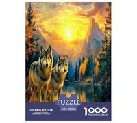Twilight Wolf King 1000 Piece Jigsaws for Adults Impossible Beautiful Home Decoration Challenge High Difficulty 38x26cm/1000pcs