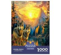 Twilight Wolf King 1000 Pieces Jigsaws for Adults Impossible Birthday Gifts for Women And Man Art Colorful DIY Craft 70x50cm/1000pcs