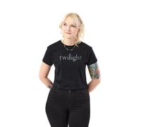 Twilight Women's Adult Cropped Short Sleeved T-Shirt (Black) in Black | Size: Small Twilight Black S