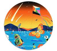Twilight1000 Pieces Circular Puzzle LandscapeCreative Jigsaw Puzzles Adults And Kids Difficult Challenging1000pcs (67.5x67.5cm)