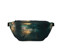 TwilightHowl Fanny Pack for Women Men Adjustable | Twin Closure Pouches Hold Cellphone Id And Keychain A Hands Free Campus Purse For Concerts Games And Holiday Surprises