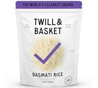 Twill & Basket Basmati Rice 2 lb - Premium Long Grain Kosher Rice - Aromatic and Fluffy Texture - Naturally Aged for Authentic Flavour