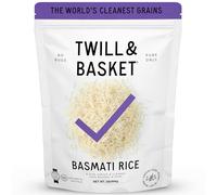 Twill & Basket Basmati Rice, 2 lb - Premium Long Grain Rice, Kosher Food, Aromatic Fragrance with Fluffy Texture - Naturally Aged for Authentic Flavour