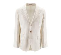 Twill Blazer - male - Brunello Cucinelli - Blazers - Beige - L - Suits L
