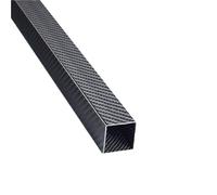 Twill Glossy 3K Full Carbon Fiber Square Tube 1000mm Rectangle High Strength Pipe OD 10mm 15mm 20mm 22mm 25mm 30mm 1Pc(25x25x22x1000mm)