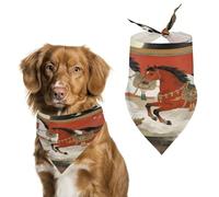 Twill Horses Pet Scarfs Funny Adjustable Cat Scarves Washable Decorative Pet Triangle Bibs Bandanas for Medium Dog Pets for Pet Daily Wear Parties Modeling