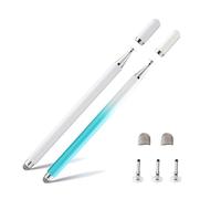 Twiller Stylus Pen, Universal Tablet Pens Touch Screen for All Tablet, Tablet Pen with Magnetic Cap for Apple/iPhone/iPad pro/Mini/Air/Android/Microsoft and Other Devices 2 Pack White Blue