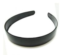 Twilo Design Plain Simple Black Wide 2.5Cm Plastic Alice Band Headband Hair Band
