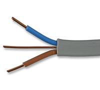 Twin and Earth Cable 2.5mm² 50m - Flat Grey 6242Y PVC Insulated Copper Wire - Heavy Duty T&E Electrical Cable for Lighting, Sockets & Power Installations