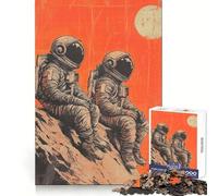 Twin Astronauts on Mars Teenagers Puzzles 1000 Piece Jigsaws Sharp Recall Serene Activity Uniform Cut Joyful Xmas (50x75cm)