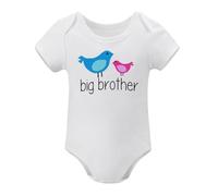 Twin Baby Matching Rompers 0-12M - 100% Organic Cotton Bodysuits, Newborn Unisex Outfit Set for Infant Twins White-style 9months