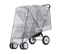 Twin Baby Strollers Guard Clear PVC Protections Sleeve Case for Left Right/Front Rear Umbrella Breathable Rain Sleeve