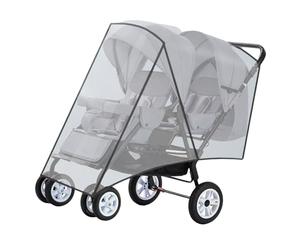 Twin Baby Strollers Guard Full Wrap Case Protector Windproof Pram Cart Protective Sleeve for Outdoor Use Double Strollers Rain Sleeve