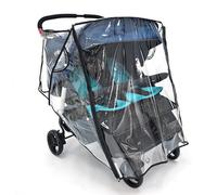 Twin Baby Strollers Rain Sleeve Protector Windproof Design Raincoat Feature Easy Foldable for Travel Daily Easy Installation