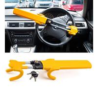 Twin Bar Steering Wheel Lock Stop Thieves Stealing Your Car Universal Fit 3 Keys