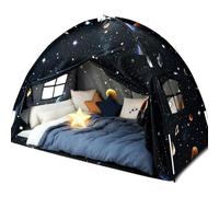 Twin Bed Canopy Tent, Canopy on Bed Privacy Space Sleeping Blackout Tents Bunk Bed Tent Twin Size (Galaxy Tent)