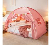 Twin Bed Tent for Kids, Children's Play Tents Twin-Canopy Bed Toddler Teepee, for Boys & Girls Floor Playhouse Inside Sleeping for Playroom Gift Toys (C, 194×98×120cm)