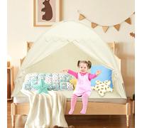 Twin Bed Tent for Kids,Children's Play Tents with Two Window,Kids Tents Indoor,Versatile Blackout Sleeping Tent Sturdy Large Privacy Space Sleeping Drafty Room for Children to Read Play and Relax