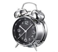 Twin Bell Metal Alarm Clock Designed to You Never Miss an Important Moment (Black)