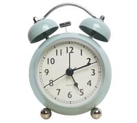 Twin Bell Vintage Alarm Clock, Loud for RING for Heavy Sleepers Battery Operated (Green)