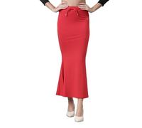 Twin Birds Coloured Silky Soft Stretchable Saree Shaper/Shapewear/Saree Silhouette for Women, Crimson Red, 3XL