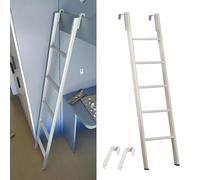 Twin Bunk Bed Ladder with Wide Tread ＆ Hook, Home Dorm Loft Attic Rv Bunk Ladder, Space Saving Kid Climb Ladder, Camper Bed Side Ladder Only(155cm/61")