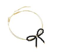 Twin Circular Beaded Bowknot Double Row Beaded Bow Knot Designed for Fashion Enthusiasts and Students