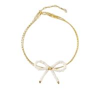 Twin Circular Beaded Bowknot Double Row Bowknot Designed for Fashion Enthusiasts and Students Colorful
