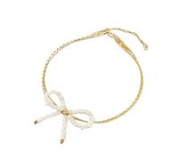 Twin Circular Beaded Bowknot Double Row Designed for Fashion Enthusiasts and Students