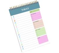 Twin Coil Binding Daily Planner 104 Page Lined 5.5x8.66Inch Academic Journal Writing Paper Notebook for Men Wmen Student Goal Planner