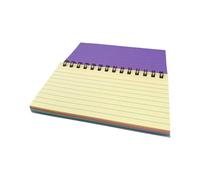 Twin Coil Binding Notebook 50Sheets Lined Pocket Writing Notepads Small Paper for Note Taking Drawing Sketching Tear Off Pages Student Study