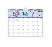 Twin Coil Binding Wall Calendar 2026-2027 Monthly Calendar with Holiday Highlight Lined Note Space for Business and Households Daily Weeking Planning Paper