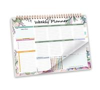 Twin Coil Binding Weekly Planner 9.76"x7.28" for Weekly Plan Note Schedule Academic 52 Week Journal Notebook School