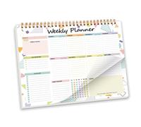 Twin Coil Binding Weekly Planner 9.76"x7.28" for Weekly Plan Note Schedule Academic 52 Week Journal Notebook School