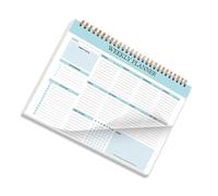 Twin Coil Binding Weekly Planner 9.76"x7.28" for Weekly Plan Note Schedule Academic 52 Week Journal Notebook School