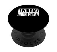 Twin Dad Double Duty Daddy Father's Day PopSockets Adhesive PopGrip