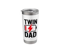 Twin Dad Low Battery Funny Twin Daddy Stainless Steel Insulated Tumbler