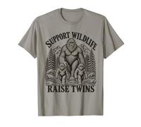 Twin Dad Mom Funny Wildlife Family Raising Twins T-Shirt