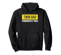 Twin Dad Permanently Tired Father Of Twins Pullover Hoodie