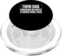 Twin Dad Surviving On Coffee And Chaos Since 2026 PopSockets PopGrip for MagSafe