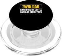 Twin Dad Surviving On Coffee And Chaos Since 2026 PopSockets PopGrip for MagSafe
