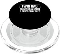 Twin Dad Surviving On Coffee And Chaos Since 2028 PopSockets PopGrip for MagSafe