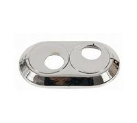 Twin Double 22 mm PVC Chrome Radiator Pipe Cover Collar Rose rotatable