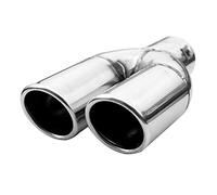 Twin Exhaust Tip Performance Double Car Sport Muffler Trim Tail Universal End Pipe Stainless Steel Chrome